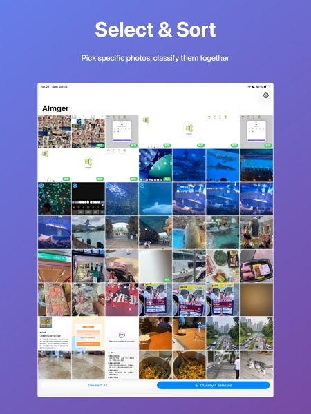 AImger iPad - Select Categories
