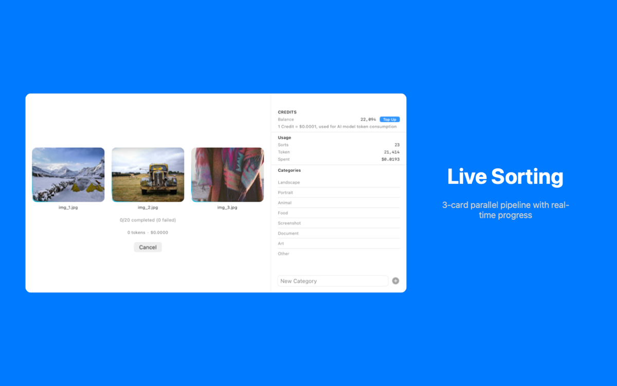 AImger macOS - Live Classifying